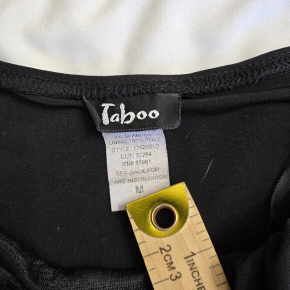 Taboo Vintage 90s Y2K Whimsigoth Babydoll Bow Dark Romantic Bubble Hem Dress M - Picture 7 of 12